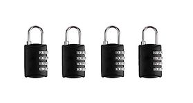 EzLife - Non TSA 4 Digit Luggage Locks, Re-Settable Keyless Lock for Bag, Gym Locker, Backpack (Multicolor) (Pack of 4)