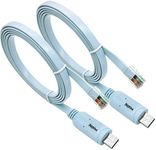 USB Console Cable USB to RJ45 Serial Port Connection Cable Router/Switch Basic Accessory 2Pack