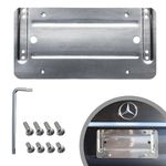 Rear Bumper License Plate Bracket For Mercedes-Benz 2007-2023, Plate Holder Set w 8 Unique Screw Bolts & Wrench Kit, License Tag Mounting Kit, Quality Plate Holders, Premium Car Accessories