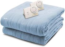 BIDDEFORD BLANKETS Comfort Knit Electric Heated Blanket with Analog Controller, Queen, Blue