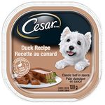 CESAR Classic Loaf in Sauce Wet Dog Food - Duck Recipe, 100g Tray (24 Pack)