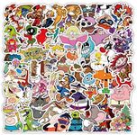 51Pcs The 1990s Cute Cartoon Sticke