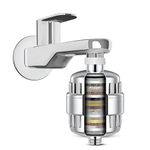 PANCA Hard Water Softener Filter for Tap & Shower with connectors | Bathroom Shower Filter for Hard Water | Borewell & Tanker Water Purifier | Reduces Hair Fall, Skin Dryness & Limescale Buildup