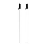 2X Black 146cm Metal Round Garden Fire Torches - Tall Outdoor Citronella Paraffin Oil Burner Tiki Stake Lantern Lights - by Harbour Housewares