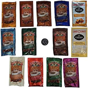 Land O Lakes Cocoa Classics Hot Cocoa Mix 13-Flavor Variety (Plus Unique Fridge Magnet) One 1.25 oz Packet of Each Flavor (13 Items Total)