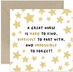 Old English Co. Thank You Card for Nurse - Appreciation Card for Nurse - Nurse Graduation, Retirement, Leaving for Her or Him - Thank You Card | Blank Inside with Envelope