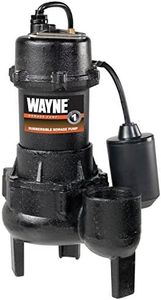 Wayne RPP50 Cast Iron Sewage Pump with Piggy Back Tether Float Switch