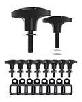 Quick-Release Tie Down GP Anchor/T-Handle Bolts and D Ring Set, Easy-to-Install Tie Down Anchor for Fast Hard Top Removal Lift, Heavy-Duty Tie Downs for Ford Bronco Models, Patented, 8 Packs - GPCA