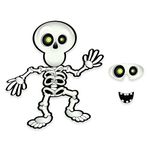 Amscan Pin-The-Smile-On-The-Skeleton, White/Black