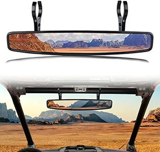 UTV Rear View Mirror, Frokom 15" Wide Clear Powersports UTV Mirror with 3/4 1.75" or 2" Clamps and Convex Design Compatible with Polaris RZR PRO XP,Can Am Commander Maverick,Pioneer,Kawasaki Mule