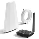 Cell Phone Signal Booster, Band 66/4/2/25/5/12/17/13, Up to 1500 sq ft,Boosts 4G LTE 5G for All U.S. Carriers Verizon, AT&T, T-Mobile, FCC Approved Cell Phone Booster for Home