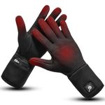 DAY WOLF Heated Glove Liners Electric Gloves for Men Women Rechargeable Battery Hand Warmer for Winter Sports Snow Biking Riding Skiing Cycling Hunting Snowboarding