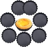 KUAYB 16Pieces Mini Tart Pans with Removable Bottom 4 Inch Nonstick Quiche Pans Reusable Fluted Sides Mini Pie Tart Pan for Baking Tartlets, Mousse Cakes, Muffins