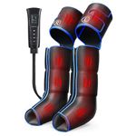COMFIER Leg Massager, 3 in 1 Compression Boots for Thigh Calf Foot with Heat, 6 Modes 3 Intensities Portable Leg Massager for Home Office Gym, Gifts for Men Women