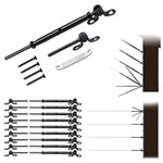 Muzata 10 Pairs Black Cable Railing Kit 1/8" Swage Toggle Turnbuckle Black Cable Railing Hardware T316 Stainless Steel for Wood Post Woodblack Cable Railing System Angle 180° Adjustable Stairs CK07