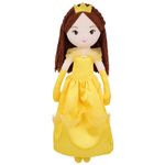 June Garden 30" XL Princess Merida Sunsparkle Soft Rag Doll - Adorable Stuffed Life Size Doll Gift for Girls - Yellow Dress