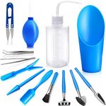 godehone Succulent Tools, 13 Pcs Mini Garden Tool Set, Transplanting Tools Set,Succulent Care kit for Succulent Miniature Gardening Plant, Blue