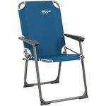 Portal Folding Chair Camping Garden Beach Fishing Outdoor Foldable Chair Lightweight Fold up Picnic Chair High Back Portable Chair Compact with Armrests
