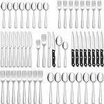 HIWARE 48-Piece Silverware Set with