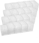 Audio Cassette Tape case Clear/Clear Square Edge Audio Cassette Tape Storage 100 Pack