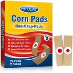 Corn Removal Pads, 24 Count MYMULIKE Corn Plasters Relief Corn Pain, Corn Cushions for Feet, Hand, Toe for Feet Care and Wart Remover Corn Pads Foot Care