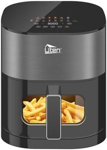 Uten Friggitrice ad Aria, Doppia Resistenza Air Fryer 2000W, 5,5L Finestra Visiva Friggitrice Senza Olio, 14 Funzioni Preimpostate, Ricette, Partenza Ritardata, Non è Necessario Girare il Cibo
