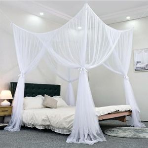 Tinyuet 4 Corner Post Bed Canopy, Mosquito net for Bed, 74.8×82.7×94.5in Universal Canopy Bed Curtains for Patio Indoor Outdoor Net - White