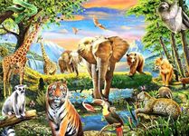 Jigsaw Puzzles 1000 Pieces for Adults jigsaw puzzles for adults 1000 Piece Puzzle Educational Games-Safari Animal World