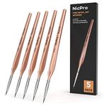 Nicpro Detail Paint Brushes 5 PCS Extra Fine Tip 000 Professional Miniature Painting Artist Set Round 3/0 for Micro Watercolor Oil Acrylic Craft Models Rock Army Paint by Number for Adult