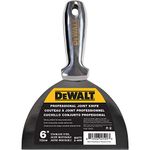 DEWALT 6-Inch All Stainless Steel Joint Knife | One-Piece Premium Polished Metal Putty Blade | 2-406