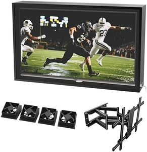 Ageszoe 60-65 inch Clear Weatherproof Outdoor TV Cover, Clear Dust Resistant, Hard and Durable Television Enclosure for Outside with lock, Cooling Fans and Adjustable TV Mount Included