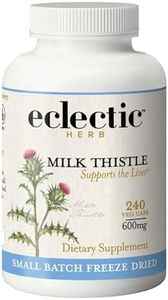 Eclectic Institute Raw Freeze-Dried Non-GMO Milk Thistle | with silymarin for Liver Support - Detox, Cleanse & Maintain | 240 CT
