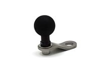 Cliff-Top Motorcycle Rear View Mirror Mounting Base with 10mm Hole and 1-Inch Ball (Silver)