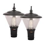 BENE Garden Light Bonic 21 Cm Fitted with White LED 15w, Grey, Pack of 2 Pc