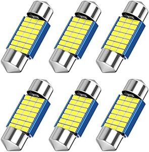 12V 31mm DE3175 LED Bulbs, Canbus Error Free 3021 DE3022 DE3023 Led Bulbs White Light, 21SMD 3014 Chipsets 6428 led bulbs for Car Interior Dome Map Trunk Light,1.22 inches 31mm Festoon Bulbs, 6pcs