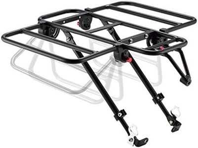 Vincita Bike Front Rack, with Expandable Wing for 26" to 29" Frames Sizes, Black, Perfect to Use As Pizza Bike Rack Or Grocery Box Carrier, Maximum Load 22 LB - Bicycle Cargo Rack