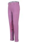 TuffRider Kid's Cotton Embroidered Pull-On Jods, Purple, 16