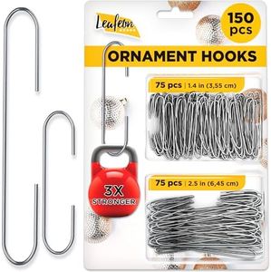 150 Pack Christmas Ornament Hooks – Great Xmas Ornament Hangers for Christmas Tree Decoration (Silver)