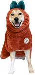 DERPYCHAPPY Premium Dog Towel Robe & Dog Bathrobe for Drying Dogs Made in Korea | Super Absorbent Quick & Adjustable Microfiber Bath Towel for Cats & Puppy Robes After Bath | Soft Warm Drying Coat