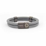 TRION:Z Zen Loop Duo Magnetic Bracelets for Women & Men Wristband Featuring Patented ANSPO Technology Unisex Bracelet (Medium, Charcoal)