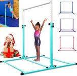 PreGymnastic Sturdy High Bar for Training 48''-71'' Heights Adujustable-No Wobble Gymnastic Bar for Kids Ages 3-14 Years, Weight Limit 400 lbs, Gymnastic Kip Bar for Boys and Girls at Home or Gym