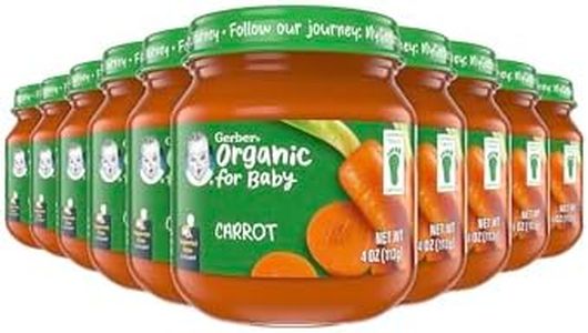 Gerber 1st Foods Organic for Baby Baby Food, Carrot, 4 oz Jar (10 Pack)