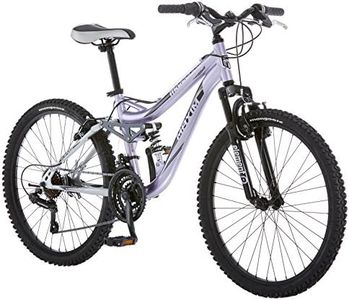 Mongoose Maxim Girls Mountain Bike, 24-Inch Wheels, Aluminum Frame, 21-Speed Drivetrain, Lavender