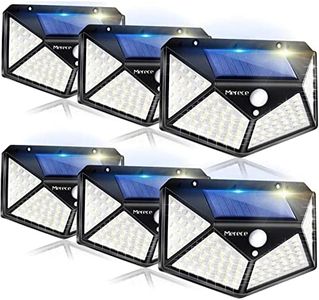 Solar Lights Outdoor 6 Pack, 100LED/3 Modes 270° Lighting Angle Motion Sensor Security Lights, IP65 Waterproof Wall Lights Solar Powered, Bright for Backyard Garden Fence Patio Front Door