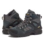 HI-TEC Black Rock WP Mid Men's Waterproof Hiking Boots, Lightweight Breathable Backpacking and Trail Shoes, Dark Grey/Medium Grey, 13