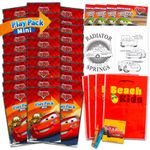 Disney Cars Mini Party Favors Set for Kids - Bundle with 24 Mini Cars Grab n Go Play Packs with Coloring Pages, Stickers and More (Disney Cars Birthday Party Supplies)