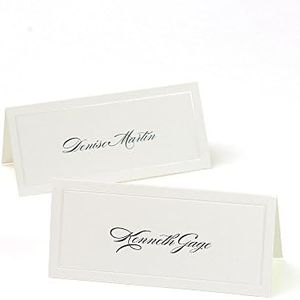 Gartner Studios Ivory Pearl Printable Place Cards, Pearlescent Border, 3.75 by 1.5 Inches, 48 Count