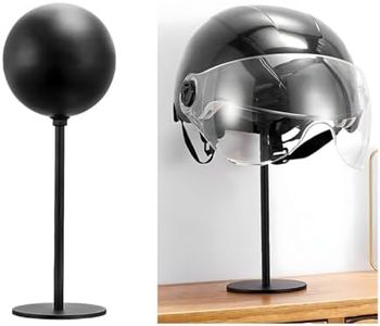 povtii Helmet Hanger Wall Mount, 180° Rotatable Helmet Holder, Bicycle Helmet Hanger with Hooks, Motorcycle Accessories (Floor Standing)