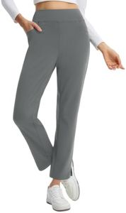 baleaf Women's Fleece Lined Pants 25" Petite Winter Travel Dark Gray XXL