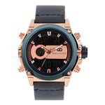 Gio Collection Analog-Digital Blue Dial Men's Watch